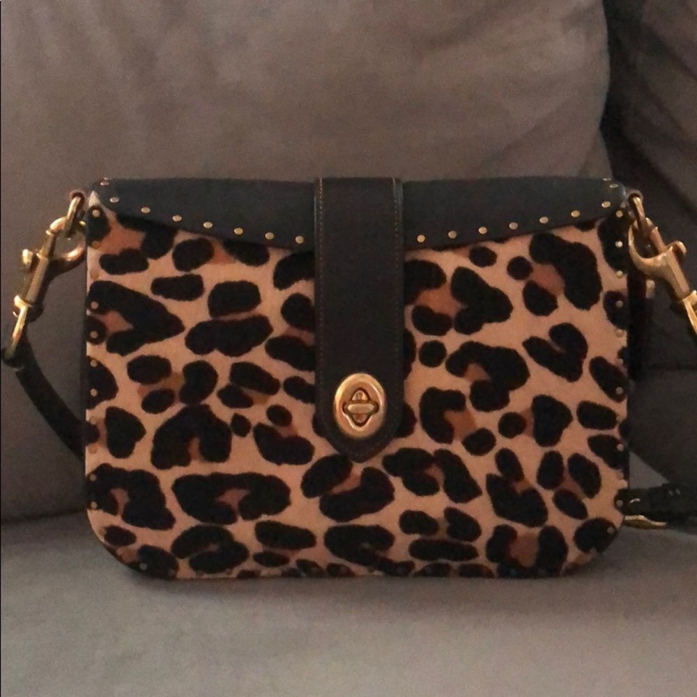 Coach leopard purse